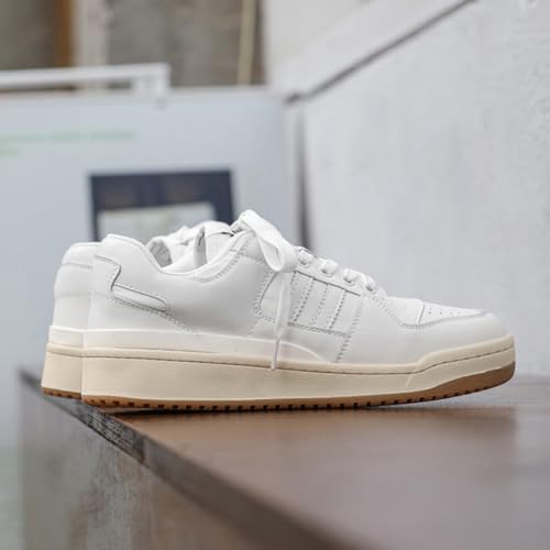 Baskets blanches de sport pour hommes look urbain décontracté