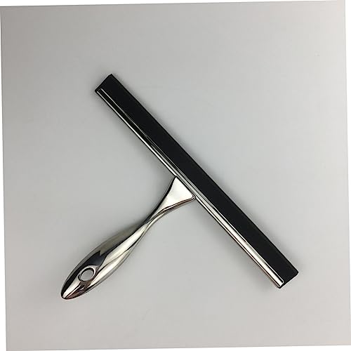 Image of Stainless Steel Window Squeegee with Comfortable Grip Cleaning Tool for Mirrors Shower Doors Windows and Tiled Surfaces for Daily Use