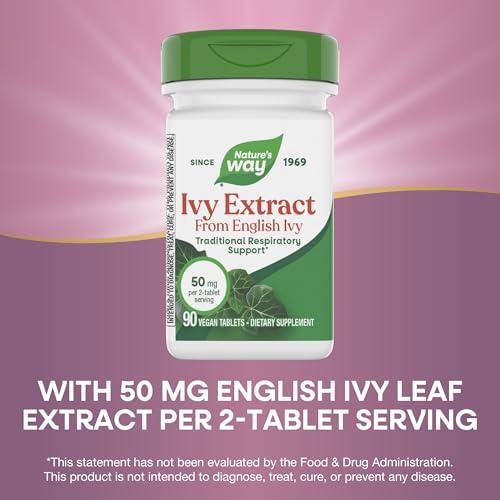 Nature's Way Ivy Extract from English Ivy Leaf, 50 mg per Serving, 90 ct - image 4