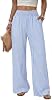 Pantalón de Pierna Ancha para Mujer de Cintura Alta con Bolsillos, Casual 2