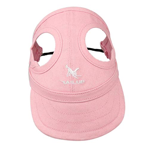Boné de beisebol esportivo para cães e animais de estimação Flameer Pet com orifícios de orelha para