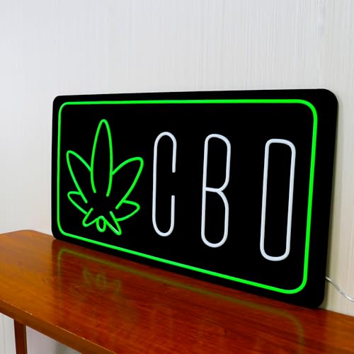 35"x18" Extra Large LED CBD Sign for Business, Super Bright Unique Design with Sturdy Chain, High Visibility for Stores Retail Shop Window by Yealusen - Used condition - Image 7