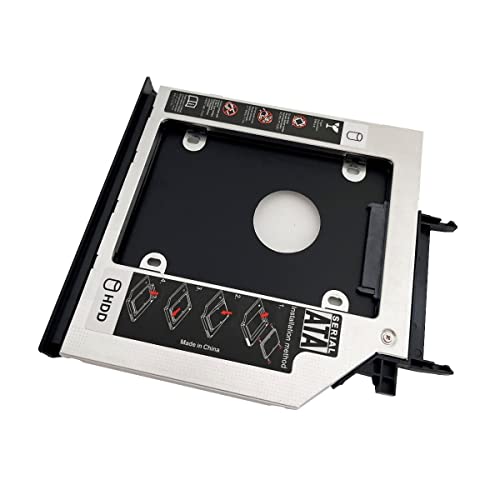 NIGUDEYANG 2nd HDD SSD Hard Drive Optical Frame Caddy Adapter for Lenovo IdeaPad Y400 Y400N Y410N Y410P Y430P with Bezel Front Panel Mounting Bracket