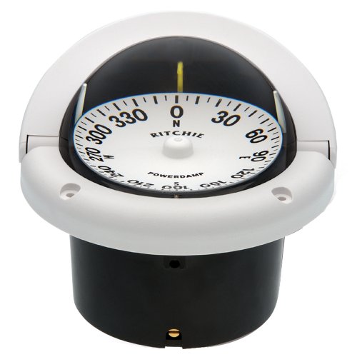 Brújula Ritchie Helmsman Dial 3-3/4 Blanca miniatura 1