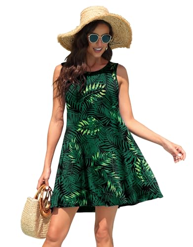 Image of WEACZZY Women Summer Casual Swing T Shirt Dresses Beach Cover up Loose Dress