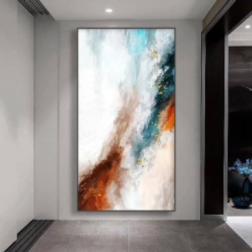 Peinture abstraite moderne surdimensionnée, l'art mural de luxe au cœur du salon