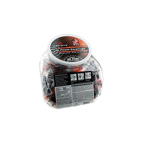 Radians Foam Plugs Nrr32 100/Jar, One Size, FP8000RD/100