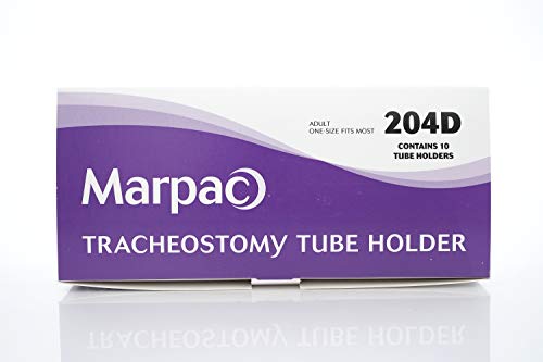 Marpac 204D Tracheostomy Tube Holder, Adult Size, Fits Up To 19" Neck, 2-Piece Design (10 Pack) #TOP3