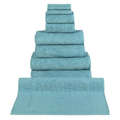 XFZJCHAP Klassisches Handtuch-Set aus schnell trocknendem Badetuch und Badematte aus Baumwolle – Bild 5
