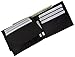 Leather Men Bi Fold Wallet with FIXED FLIP UP single Window ID - BLACK-by Marshal®