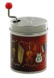 Caja de música / caja musical de manivela de metal.