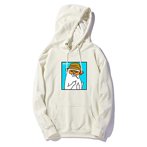 FXY Rip.N.Dip Unisex Ligero de Gata Camiseta con Capucha,Beige,XXL