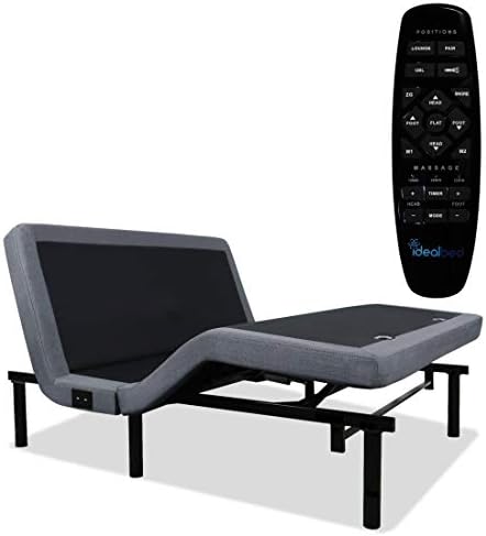 iDealBed 4i Custom Adjustable Bed Base, Wireless, Massage, Dual USB Charge, Nightlight, Zero-Gravity, Anti-Snore, Memory Pre-Sets, Queen