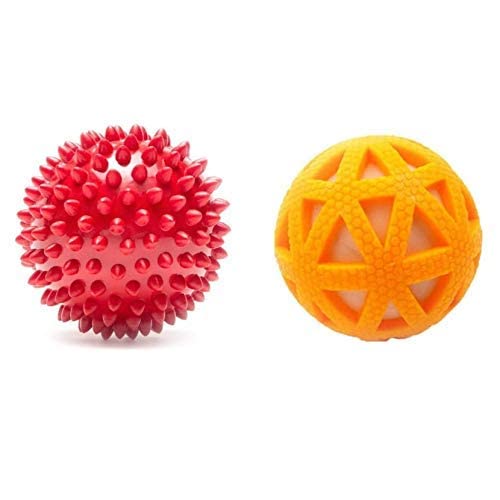 RvPaws Rubber Chew Dog Toy Combo Spiked Ball + Hard Squeak Ball in Ball (Color May Vary) (B09J29PB3Z) Amazon Price History, Amazon Price Tracker