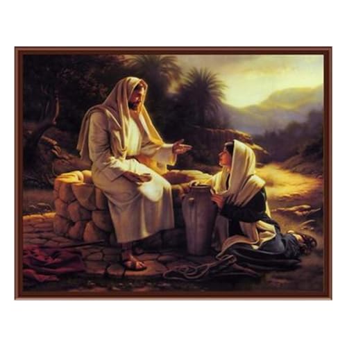 CaptainCrafts New Paint by Number Kits - Christian, The Son of God Jesus, Jesus and People 16x20 inch - DIY Painting by Numbers for Adults Beginner (Jesus 025, Frameless)