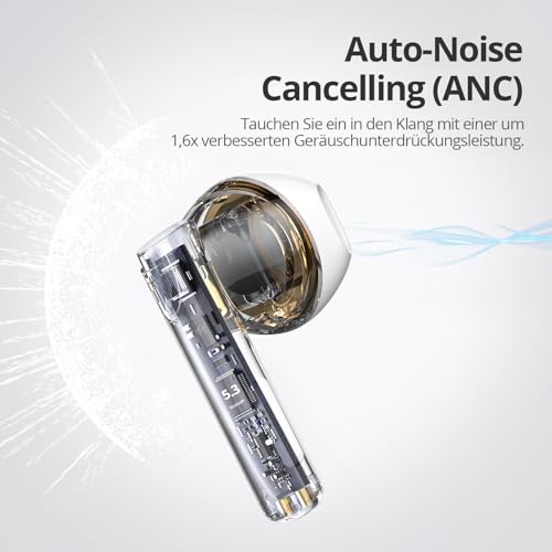 Ciciloud Bluetooth Kopfhörer, Kopfhörer Kabellos Bluetooth 5.3 In Ear Kopfhörer mit Hi-FI Stereoton und HD mic, IP7 Wasserdicht Ohrhörer, 46 Stunden Wiedergabe