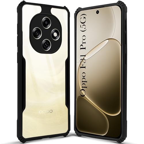 Image of Jkobi Hybrid Back Cover Case for Oppo F31 Pro (Shockproof with Polycarbonate Clear Panel | Professional Black)