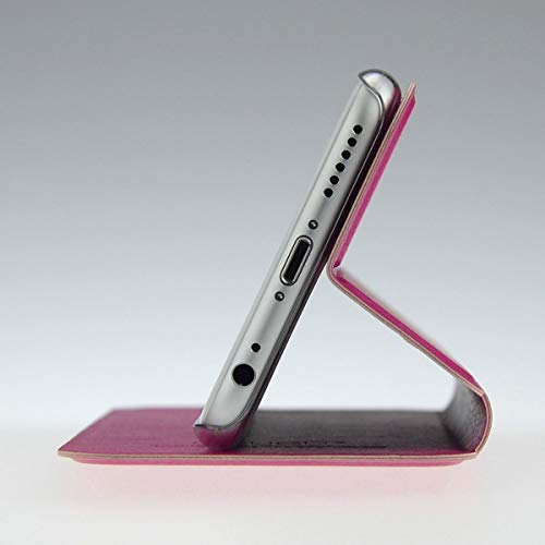doupi Flip Cover for iPhone 6 / 6S (4.7 inch), Magnet Protective Flip Case Book Style Screen Protector Stand, red pink - Image 4