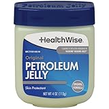 HealthWise Petroleum Jelly | Skin Protectant | Original Formula | Relieves Dry Skin | Protects Minor Cuts, Scraps, Burns | 4 oz. Jar |