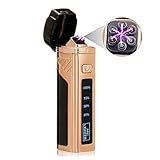 CARGAR USB - Este encendedor eléctrico es diferente del encendedor de gas tradicional. No requiere combustible ni gas butano. Es un encendedor recargable por USB. No tiene olor y es inofensivo para el medio ambiente. Con un cable USB, puede cargar rápidamente el encendedor, seguro y fácil de usar. Después de la carga completa, se puede usar hasta 60 veces.