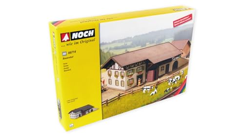 Train miniature H0 et diorama vivant grâce à la ferme NOCH 1:87