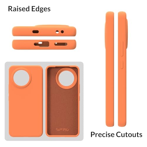 Image of SPRIG Compatible with Mi 14 Civi Premium SilkTone Back Cover Drop Tested Shock Proof Mobile Case for Men, Women, Boys and Girls with Camera Protection (Light Orange)