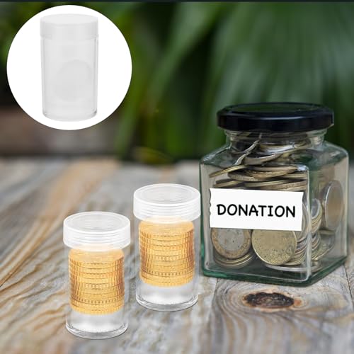 FOMIYES 10 cajas para monedas de plástico transparente miniatura 4