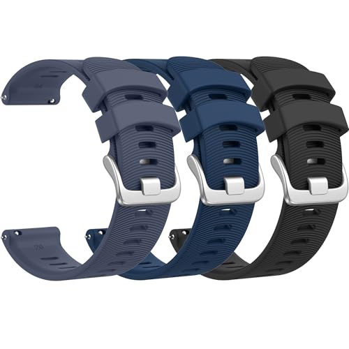 Vancle 3 Piezas Correa para Amazfit GTS 4 Mini / 2 Mini/GTS 3/ GTS 4 / GTR Mini/Active Mujer Hombre, Pulsera de Repuesto Suave Silicona Deportiva para Amazfit Bip 3/ Bip 3 Pro/Bip S/Bip U Pro