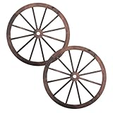 Fácil de instalar: fácil de colgar, lo que lo convierte en un complemento práctico y elegante para la decoración de su hogar, ruedas de madera, arte de pared occidental