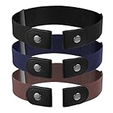 LXUEJIE 3 PCS No Buckle Stretch Belts for Toddler, Kids Elastic No Buckle Belt for kids Girls Adjustable Buckle Free Elastic Kids Belt