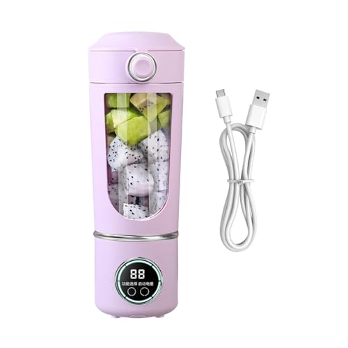 Batidora Personal - Batidora de Frutas Recargable por USB de 700ml,Exprimidor Eléctrico de Vaso para Verduras | para Cocina Gimnasio Viaje Negocios Escuela Residencia Mujeres Adolescentes