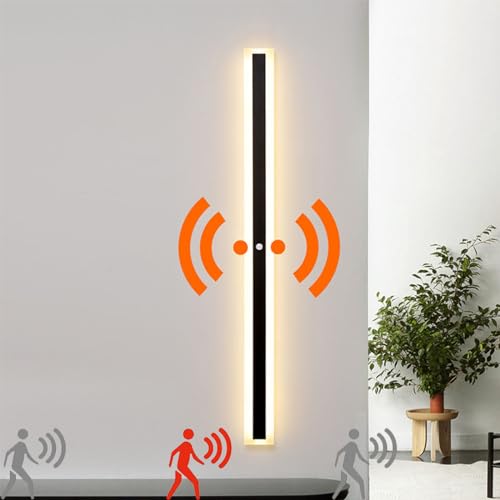 Aplique de pared LED con sensor de movimiento y luz cálida de 100cm 6