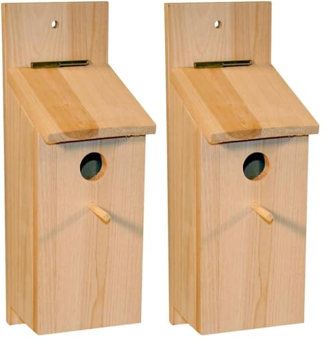 Kerbl Nichoir Kit à Monter Soi-même 36x12x14 cm, Mésange, Bois, Beige (Lot de 2)