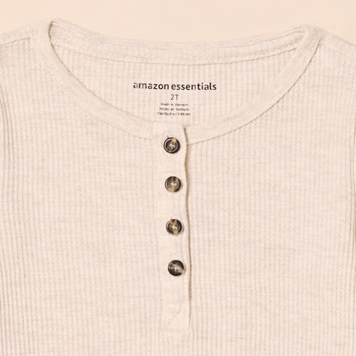 Image of Amazon Essentials Girls and Toddlers' Long-Sleeve Cotton Thermal T-Shirt, Pack of 3