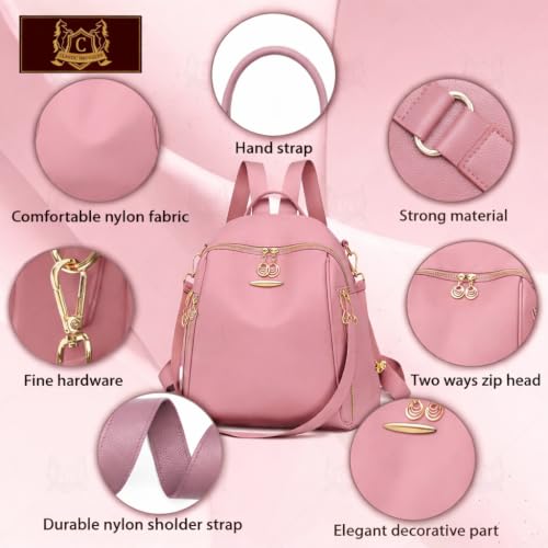 Image of Backpack Bags for Women /Girls Stylish Shoulder Sling Handbag Purse Office Travel College Daily-Use Convertible 13 Inch Laptop Backpacks Corporate - Pack of 1