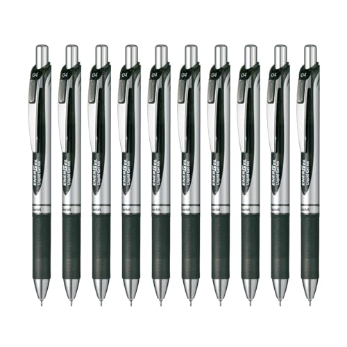 Stylo Roller Gel Pentel Energel BLN74 Noir Haute Précision Boîte Écriture Fluide