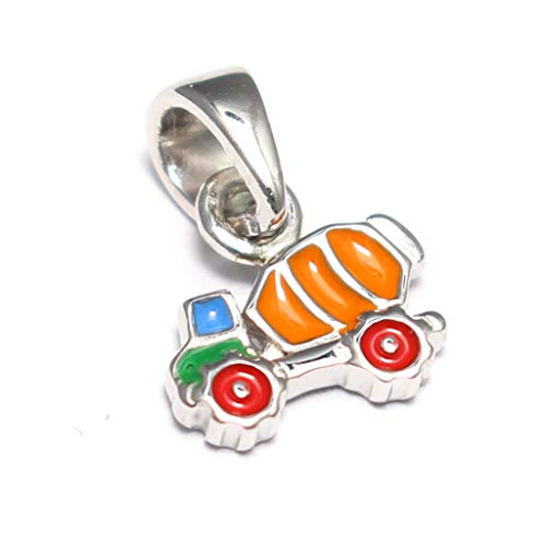 Colgante para hormigonera de plata de ley 925, diseño de vehículo de construcción, plata de ley 925