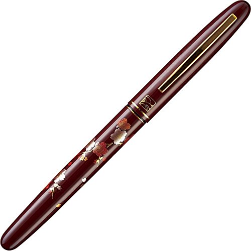 Pinceau Makie japonais en bambou rouge cerise pour dessin d'art