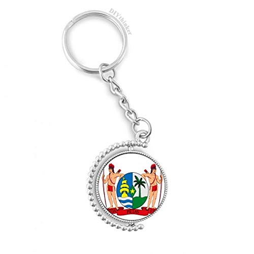 Porte-clés Suriname sud ameica emblème national rotatif pour un cadeau original