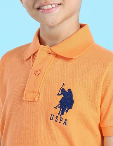 Image of U.S. Polo Assn. Polo T Shirt for Boys - Kids Wear for Boys, Regular Fit with Ribbed Collar & Short Button Placket