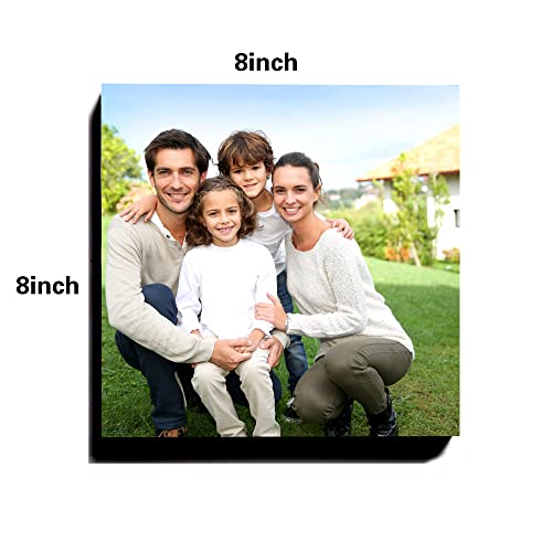 Print Your Canvas Photos to Customize Personalized Photo Wall Collages Photo Tiles 8x8 Inch, Peel and Stick Picture Frames Storyboards for Home Decor, Gallery, Offices, and Gifts (12pc)