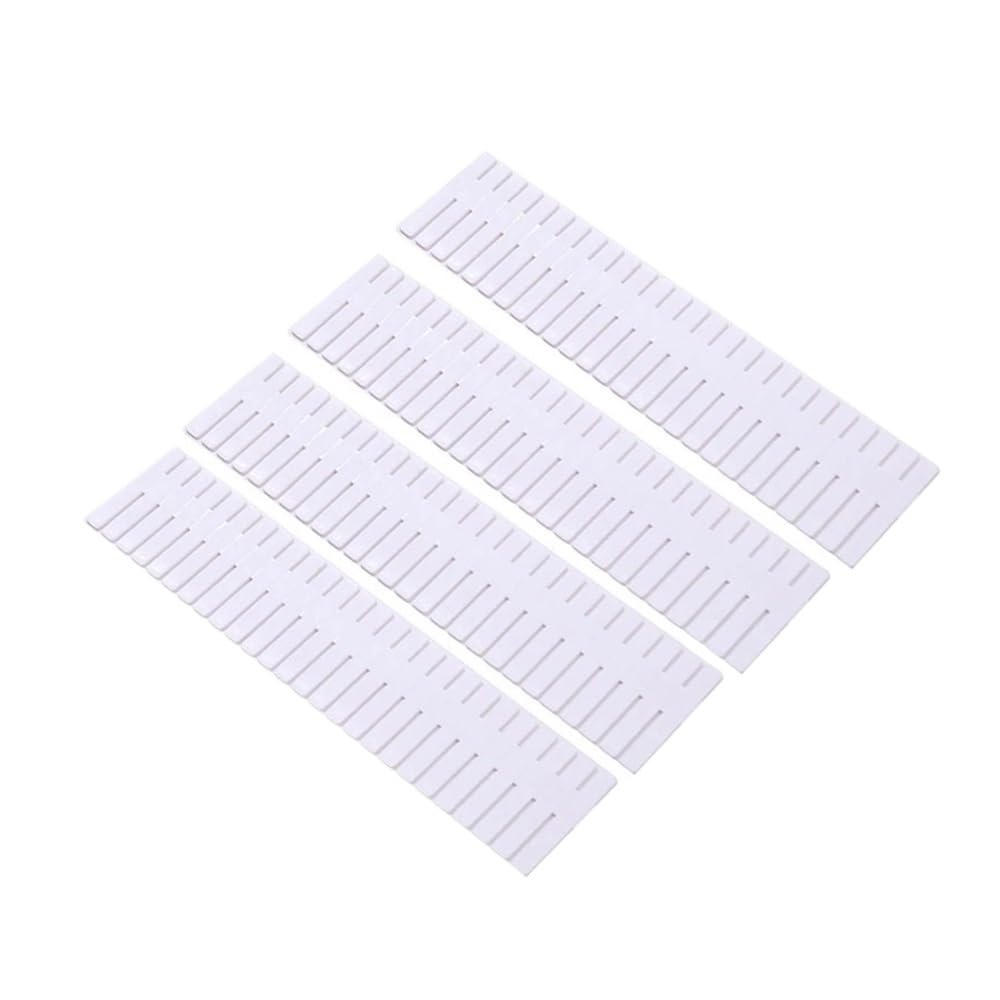 Sunrrafck White 4 Pieces 8Pcs/4Pcs Drawer Divider Partition Adjustable Plastic Storage Cabinet Household Drawers Organizer Dividers(White 4 Pieces)