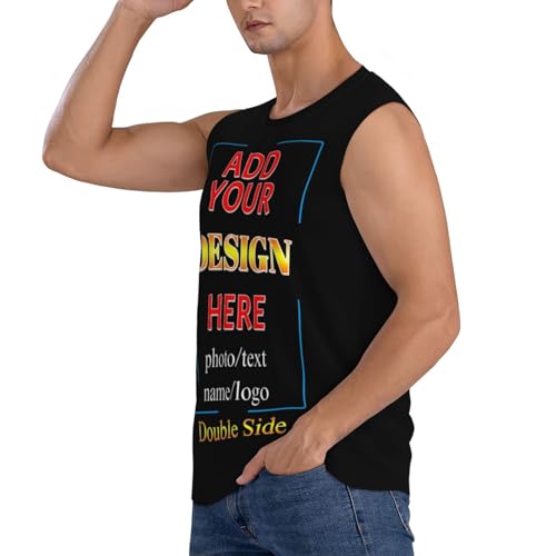 Custom Mens Tank Tops Undershirt Personalized Sleeveless T Shirts for Men with Logo Quick Dry Tops for Workout Gym Running3