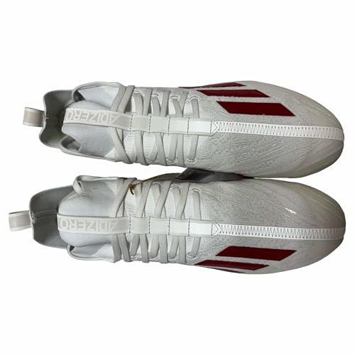 Adidas Men's Adizero Primeknit Football Cleats Shoes White/Red #HP8740 - Size Men's 152
