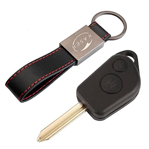 Coque de clé pour Peugeot Citroën - Coque 2 Boutons pour télécommande Citroën Elysee Saxo Xsara Picasso Berlingo C2 C3 Peugeot 106 206 306 205 405 Porte-clés KASER
