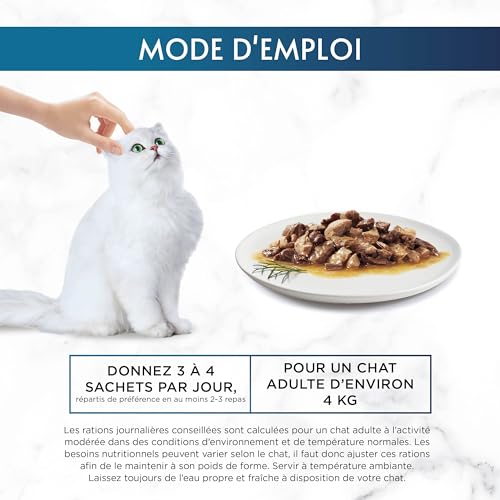 Gourmet Perle Duo de la Mer pâtée au poisson pour chat adulte lot de 48 sachets - 12