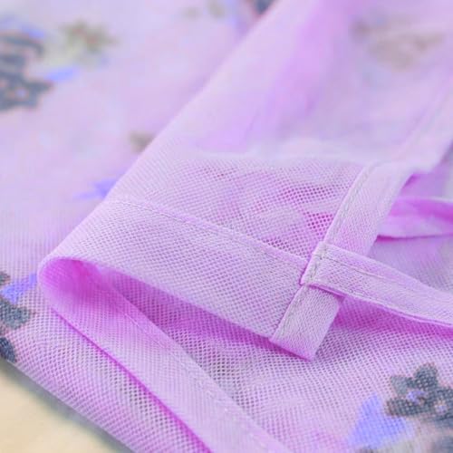 Image of Mosquito Net for King Size Bed - Foldable Square Mosquito Net Double Bed | Mosquito Net for Queen Size Bed | Mosquitoes Net for Sukun Wali Neend (6.5ft x 6.5ft, White) (Purple)