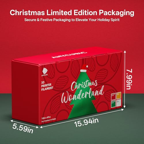 Image of ANYCUBIC Christmas Silk PLA Bundle 4KG, Gift-Ready Christmas Box
