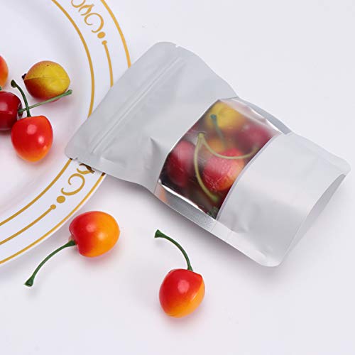 Cabilock 100Pcs Kraft Zip Lock Stand up Sacchetti