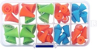Jcevium 40 Pieces Multi-Colored Needle Stoppers Needle Protectors Needles Knitting Accessories with Plastic Box, 2 Sizes